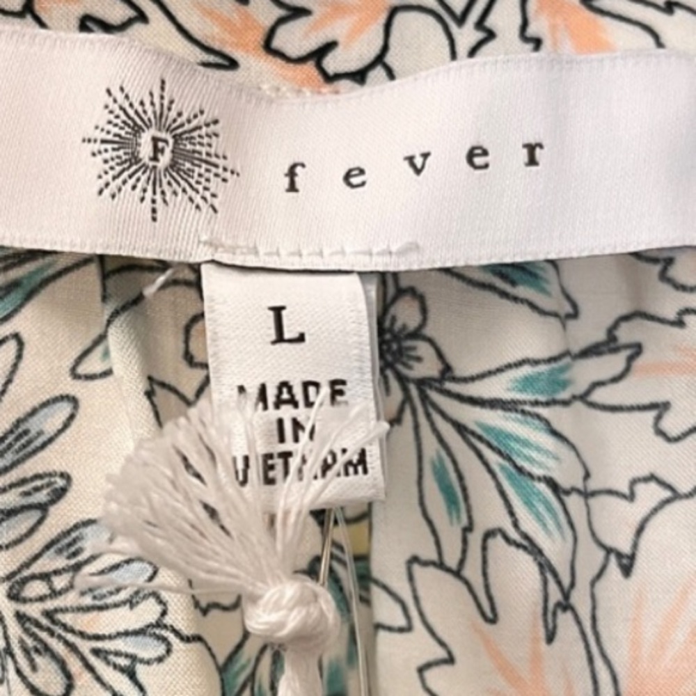 Fever Floral Spring/Summer Ruffle Top Size Large NWT - Picture 7 of 9